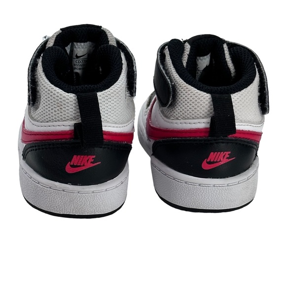 Nike Court Borough Mid White/Black/Red Toddler Size 5C - Picture 4 of 6